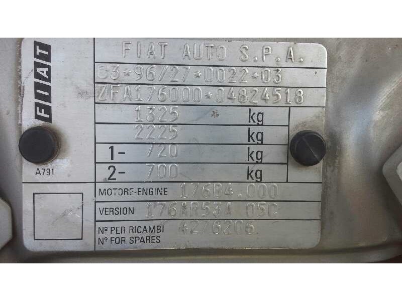 fiat punto berlina (176) del año 1999