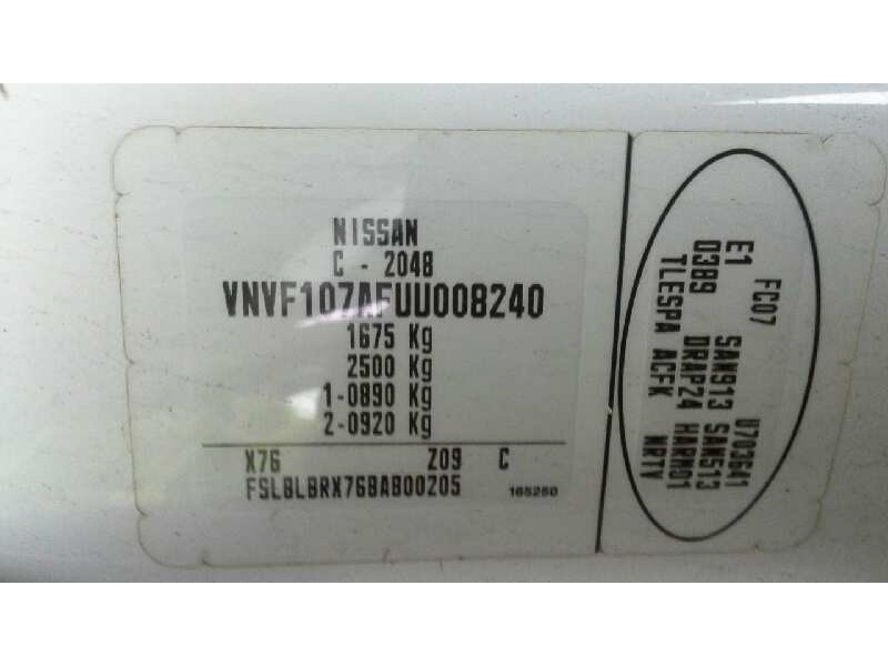 nissan kubistar (x76) del año 2004