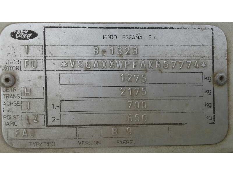 ford fiesta berl./courier del año 1988