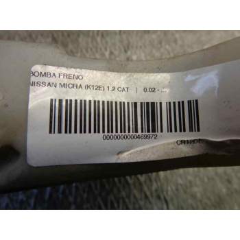 Recambio de bomba freno para nissan micra (k12e) 1.2 cat referencia OEM IAM   