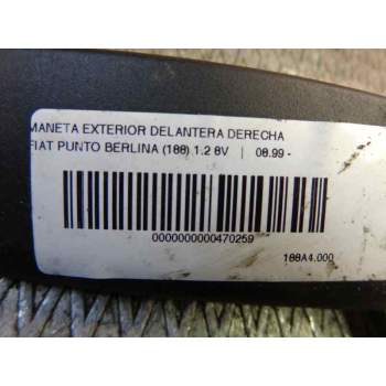Recambio de maneta exterior delantera derecha para fiat punto berlina (188) 1.2 8v referencia OEM IAM 0735276364  