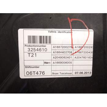 Recambio de elevalunas delantero derecho para mercedes-benz clase m (w166) referencia OEM IAM A1667200279  