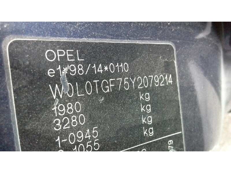 opel zafira a del año 1999