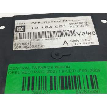 Recambio de centralita faros xenon para opel vectra c (z02) 1.9 cdti (f69) referencia OEM IAM 13184051  