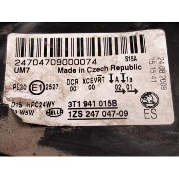 Recambio de faro izquierdo para skoda superb ii (3t4) 1.8 tsi 4x4 referencia OEM IAM 3T1941015  