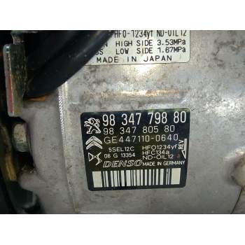 Recambio de compresor aire acondicionado para peugeot referencia OEM IAM 983479880  