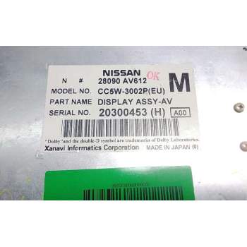 Recambio de pantalla multifuncion para nissan primera berlina (p12) referencia OEM IAM 28090AV612  
