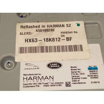Recambio de sistema audio / radio cd para land rover evoque 2.0 td4 cat referencia OEM IAM HX6318K812  