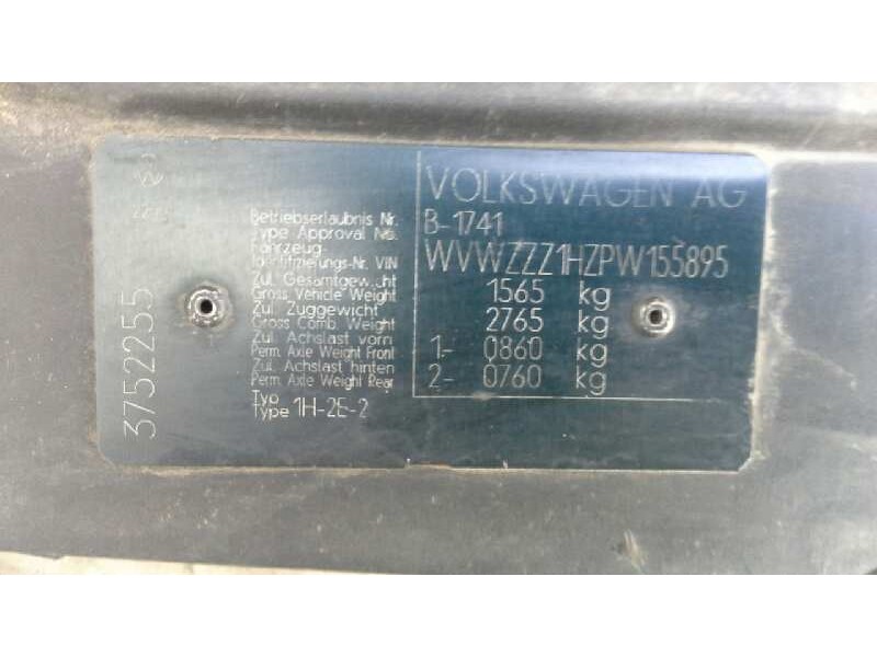 volkswagen golf iii berlina (1h1) del año 1992