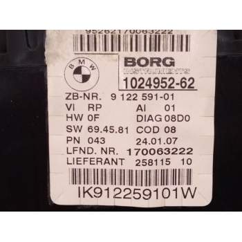 Recambio de cuadro instrumentos para bmw 1 (e87) 118 d referencia OEM IAM 9122591  