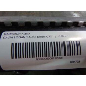 Recambio de radiador agua para dacia logan 1.5 dci diesel cat referencia OEM IAM   