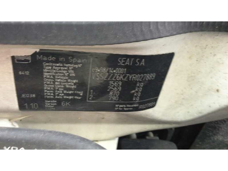 seat cordoba berlina (6k2) del año 2000