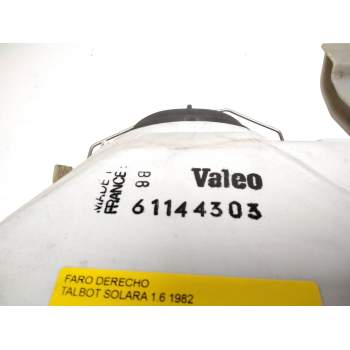 Recambio de faro derecho para talbot solara 1.6 referencia OEM IAM 61144303  