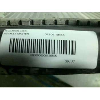 Recambio de radiador agua para renault master desde ´98 referencia OEM IAM   
