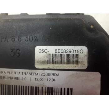 Recambio de cerradura puerta trasera izquierda para audi a4 berlina (8e) 2.0 referencia OEM IAM 8E0839015C  