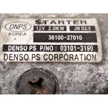 Recambio de motor arranque para hyundai tucson (jm) 2.0 crdi referencia OEM IAM 3610027010  