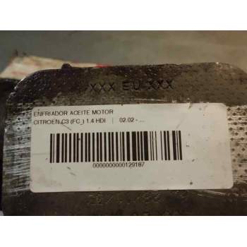 Recambio de enfriador aceite motor para citroën c3 1.4 hdi referencia OEM IAM   