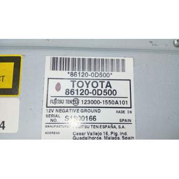 Recambio de sistema audio / radio cd para toyota yaris active referencia OEM IAM 861200D500  