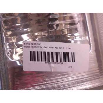 Recambio de faro derecho para ford escort berlina/turnier 1.6 16v cat referencia OEM IAM   