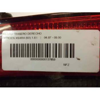 Recambio de piloto trasero derecho para citroën xsara berlina 1.6 referencia OEM IAM 6351PO 2534D 
