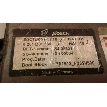 Recambio de centralita motor uce para iveco stralis 430 referencia OEM IAM EDC7UC311110 0281B01535 PA1612P33V500