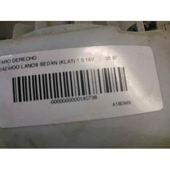 Recambio de faro derecho para daewoo lanos hurricane referencia OEM IAM   