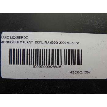Recambio de faro izquierdo para mitsubishi galant berlina (e50) 2000 glsi berlina (4-ptas.) referencia OEM IAM MR124257  
