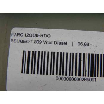 Recambio de faro izquierdo para peugeot 309 1.9 diesel referencia OEM IAM   