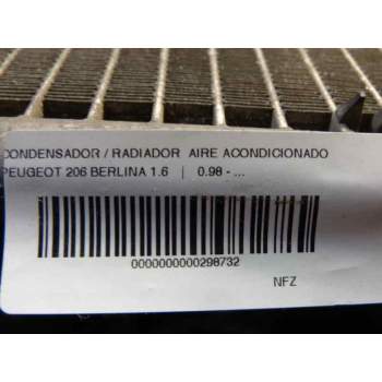 Recambio de condensador / radiador aire acondicionado para peugeot 206 berlina 1.6 referencia OEM IAM   