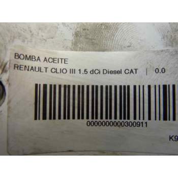 Recambio de bomba aceite para renault clio iii 1.5 dci diesel cat referencia OEM IAM   
