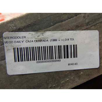 Recambio de intercooler para iveco daily caja cerrada (1989 =>) 2.8 tdi cat referencia OEM IAM   