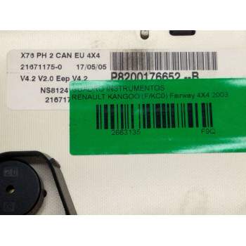 Recambio de cuadro instrumentos para renault kangoo (f/kc0) fairway 4x4 referencia OEM IAM P8200176652B  