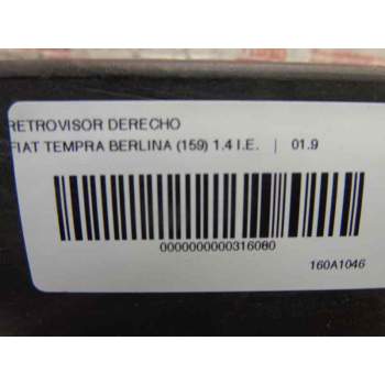 Recambio de retrovisor derecho para fiat tempra berlina (159) 1.4 i.e. referencia OEM IAM 0005892135  