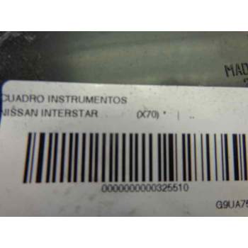 Recambio de cuadro instrumentos para nissan interstar (x70) 2.5 dci diesel cat referencia OEM IAM   