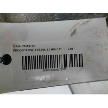 Recambio de caja cambios para peugeot 206 berlina 2.0 hdi cat referencia OEM IAM 20DM18  41778