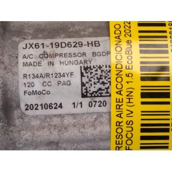 Recambio de compresor aire acondicionado para ford focus iv (hn) 1.5 ecoblue referencia OEM IAM JX6119D629HB  