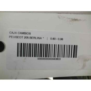 Recambio de caja cambios para peugeot 205 berlina referencia OEM IAM 20CH58  17178