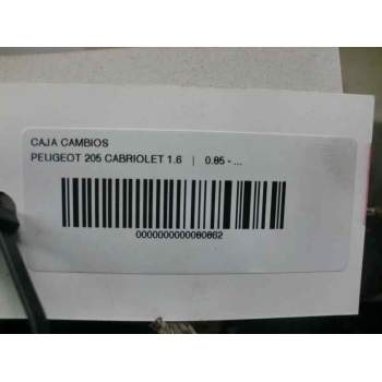 Recambio de caja cambios para peugeot 205 berlina 1.9 diesel referencia OEM IAM 2BN01  42501