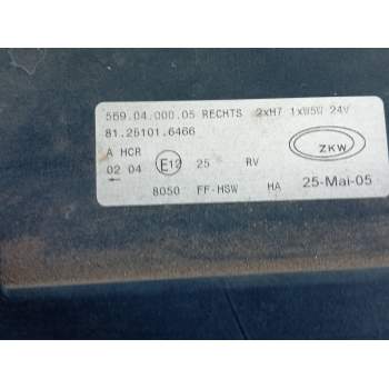 Recambio de faro derecho para man tgl 12.210 tgl 12.210 4x2bb referencia OEM IAM 81251016466  