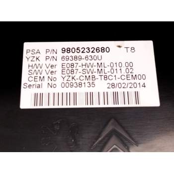 Recambio de cuadro instrumentos para peugeot 5008 (0u_, 0e_) 1.6 16v referencia OEM IAM 9805232680  