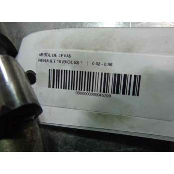 Recambio de arbol de levas para renault 19 (b/c/l53) referencia OEM IAM   20523