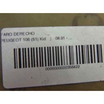 Recambio de faro derecho para peugeot 106 (s1) kid referencia OEM IAM 6205C2  