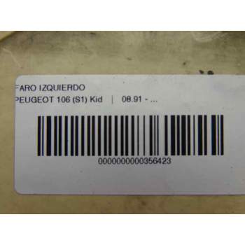 Recambio de faro izquierdo para peugeot 106 (s1) kid referencia OEM IAM 6204C2  