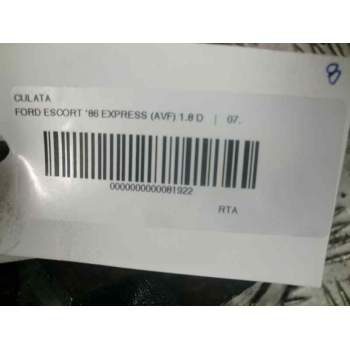Recambio de culata para ford escort berl./turnier 1.8 diesel cat referencia OEM IAM P6090AA CULATA FORD ESCORT 1.8 D 94 43077