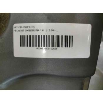 Recambio de motor completo para peugeot 206 berlina 1.6 referencia OEM IAM NFZ  90578