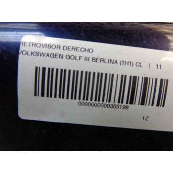 Recambio de retrovisor derecho para volkswagen golf iii berlina (1h1) 1.9 tdi referencia OEM IAM   