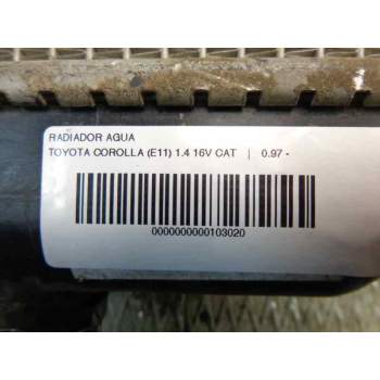 Recambio de radiador agua para toyota corolla (e11) 1.4 16v cat referencia OEM IAM   91039