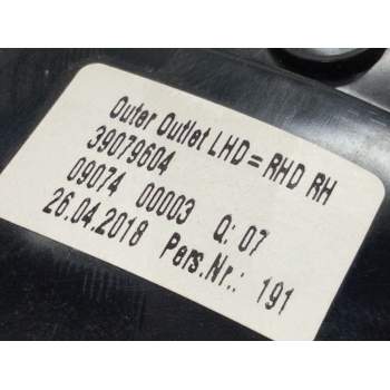 Recambio de aireador derecho para opel astra k sports tourer excellence referencia OEM IAM 3907604  
