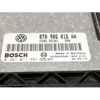 Recambio de centralita motor uce para volkswagen touareg (7la) tdi v10 referencia OEM IAM 070906016AA 0281011481 