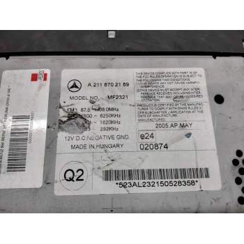 Recambio de sistema audio / radio cd para mercedes-benz clase e (w211) berlina referencia OEM IAM A2118702189  